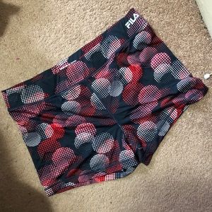NWOT Exercise shorts / Navy red booty shorts FILA